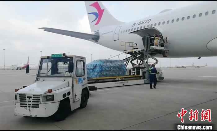 50万只口罩准备运抵首尔。东航供图  有谊无“疫”!东航紧急把上海市捐赠韩国大邱、庆北地区的50万只口罩运至首尔