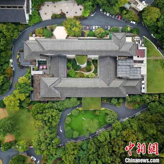 浙江宾馆航拍图。浙宾提供  浙江宾馆复工记:限量版肉包走红 力推“无接触”服务